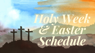 Holy Week Calendar